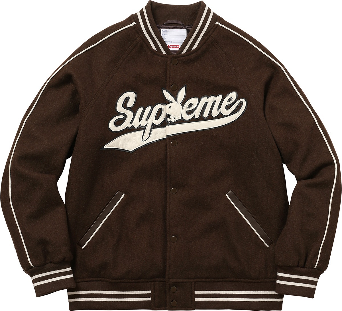 Supreme®/Playboy© Wool Varsity Jacket view 12